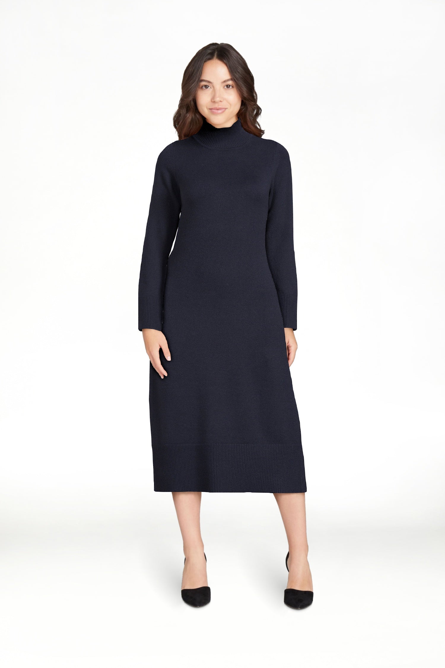 //美品//MS BI-COLOR LS HIGH NECK XL High Gauge L/S Oversized Crew Neck Knit(1(MEN) Black