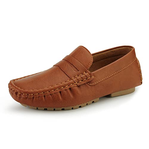 Hawkwell Kids Casual Penny Loafer Moccasin Dress Driver Shoes(Toddler/Little Kid/Big Kid)