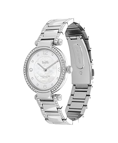 COACH Cary Women's Watch, Timeless Elegance with a Mother-of-Pearl Dial, Perfect for Any Occasion, Water-Resistant,