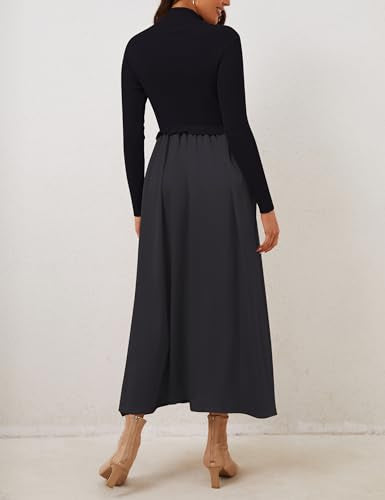 Lauweion Women's Turtleneck Sweater Maxi Dress Long Sleeve Slim Fit Ri VinNews Recommendations Lauweion Women's Turtleneck Sweater Maxi Dress Long Sleeve Slim Fit Ri VinNews Recommendations