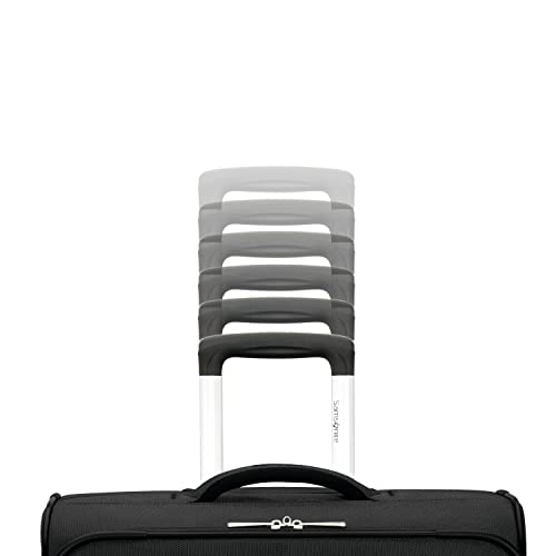 Samsonite Aspire DLX Softside Expandable Luggage with Spinners 2PC SET (Carry-on/Medium), Black, 2PC SET (Carry-on/Medium)