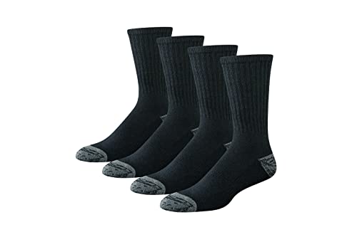 Amazon Essentials Men's Cotton Cushioned Performance Work Crew Sock, 4 Pairs