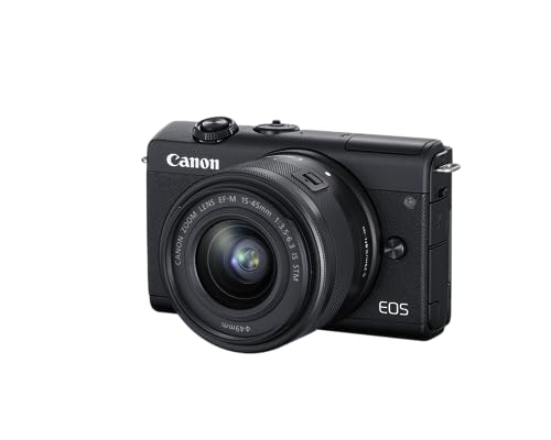 Canon EOS M200 Compact Mirrorless Digital Vlogging Camera with EF-M 15-45mm Lens, Vertical 4K Video Support, 3.0-inch Touch Panel LCD, Built-in Wi-Fi, and Bluetooth Technology, Black