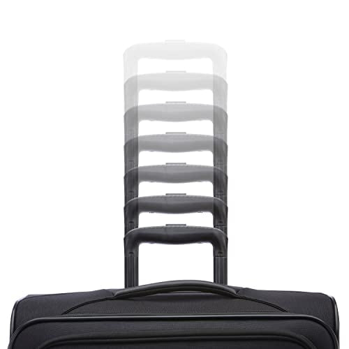 American Tourister 4 KIX 2.0 Softside Expandable Luggage with Spinners, Black, 3PC  (CO/MED/LG)