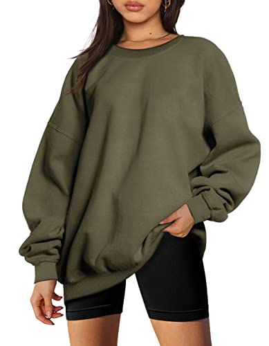 EFAN Womens Oversized Sweatshirts Hoodies Fleece Crew Neck Pullover Sweaters Casual Comfy Fall Fashion Outfits Clothes 2023