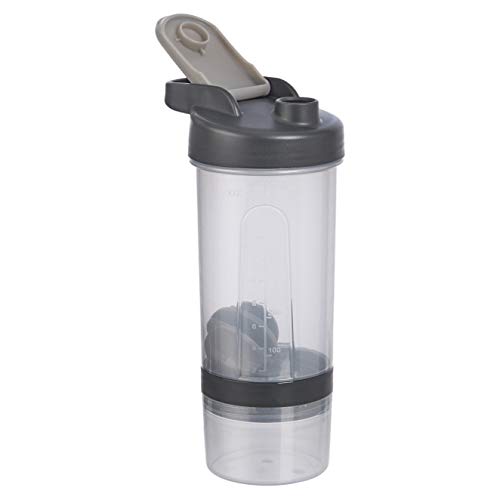 Amazon Basics Shaker Bottle with Mixer Ball, 20 Ounce, 2 Pack, Gray