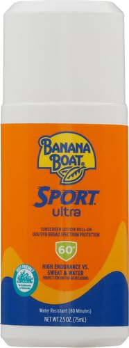 Amazon Banana Boat Sport Ultra SPF 60 Roll On Sunscreen, 2.5oz | Travel Size Sunscreen Roller, Roll On Sunblock SPF 60, Oxybenzone-Free, Water Resistant, 2.5oz