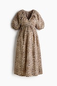 H & M MAMA Balloon-sleeved midi dress