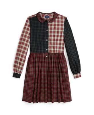 Macy's Polo Ralph LaurenGirls' 7-16 Long-Sleeve Plaid Shirt Dress