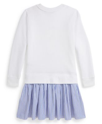 Macy's Polo Ralph LaurenGirls' 7-16 Striped Skirt Fleece Long-Sleeve Dress