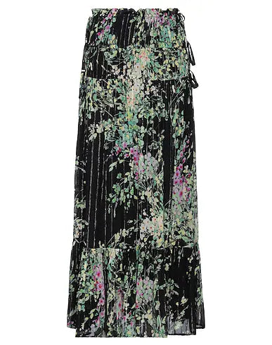 SABINA MUSÁYEV Maxi Skirts Black 80% Viscose, 18% Silk, 2% Metallic fiber