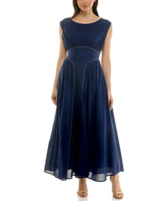 Macy's TaylorWomen's Sleeveless Shirred Dress