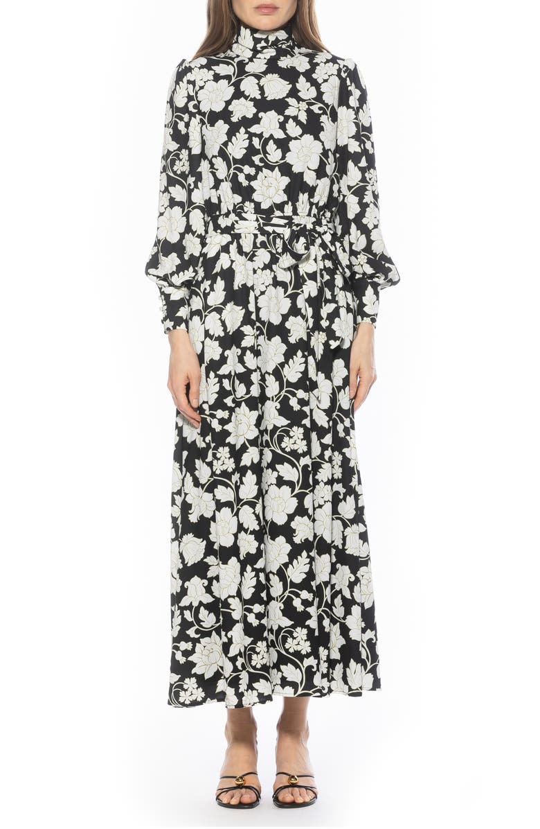 Alexia Admor Saliah Mockneck Blouson Sleeve Dress