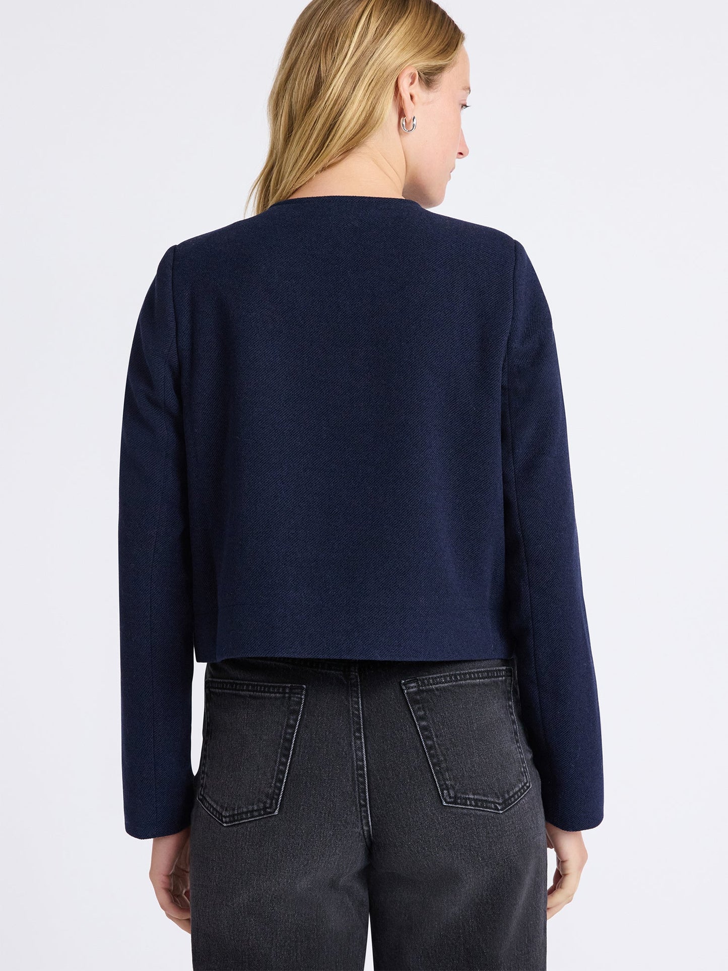 Walmart Free Assembly Women's Bow Front Cropped Jacket, Sizes XS-XXL