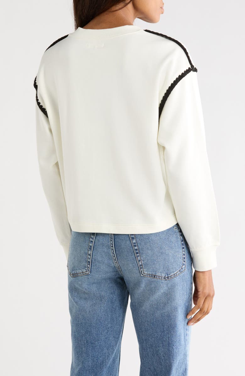 rag & bone Blanket Stitched Crop Sweatshirt