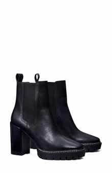 Double-T Croc Embossed Combat Boot (Women)