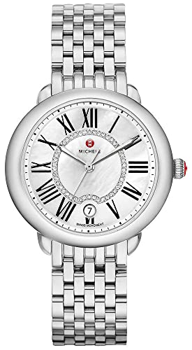 MICHELE Women's MWW21B000009 Serein 16 Analog Display Swiss Quartz Silver Watch