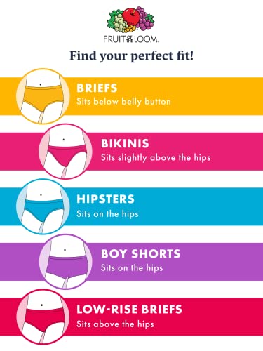 Amazon Fruit of the Loom Girls' Cotton Brief Underwear, Multipack