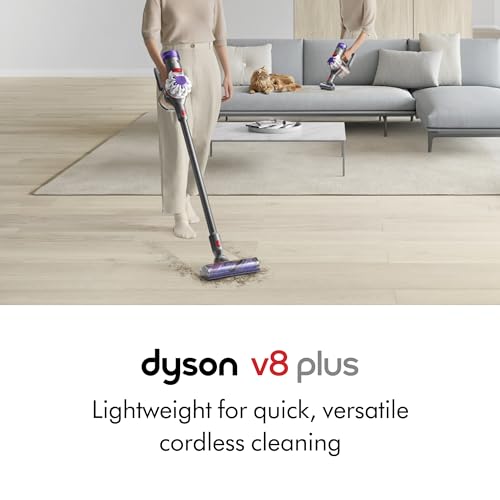 Amazon Dyson V8 Plus Cordless Vacuum, Silver/Nickel