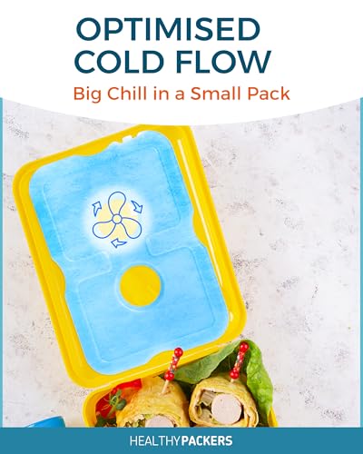 Amazon Healthy Packers Ice Packs for Lunch Boxes & Coolers - Freezer Packs - Original Cool Pack | Cooler Accessories for Beach, Camping & Fishing | Slim & Long-Lasting Reusable Ice Pack for Cooler