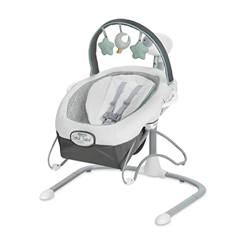Amazon Graco Soothe ’n Sway LX Portable Baby Swing and Baby Bouncer Bouncer, Multi Direction Seat, 2 Speed Vibration, Derby