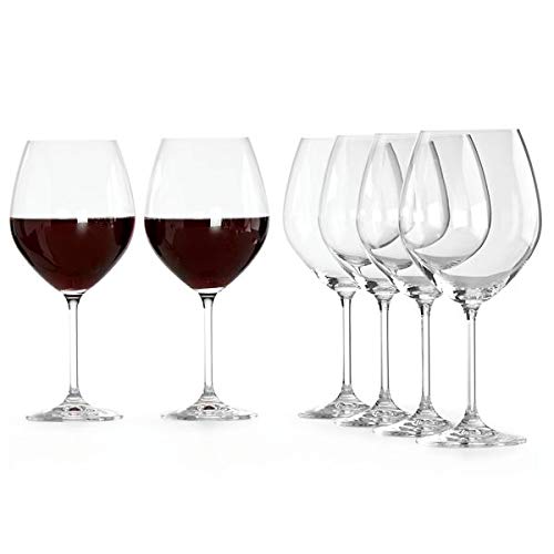 Lenox Tuscany Classics Red Wine Glasses, 24 Ounces, Set of 6,Clear