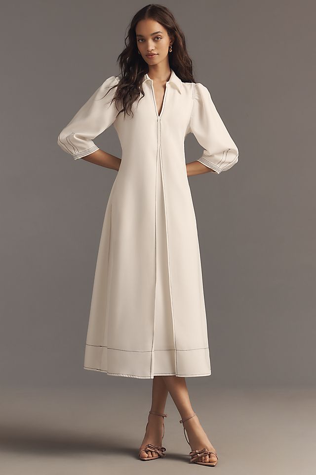 Anthropologie English Factory Long-Sleeve Collared Center-Pleat A-Line VinNews Recommendations Anthropologie English Factory Long-Sleeve Collared Center-Pleat A-Line VinNews Recommendations