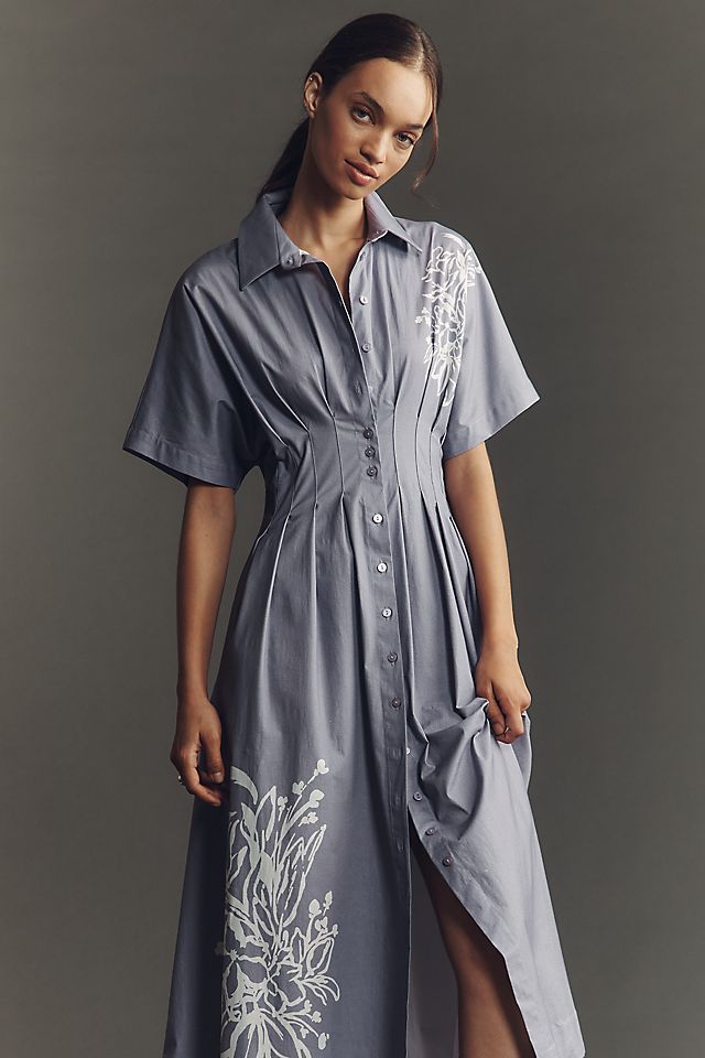 Anthropologie The Tobie Shirt Dress by Exquise