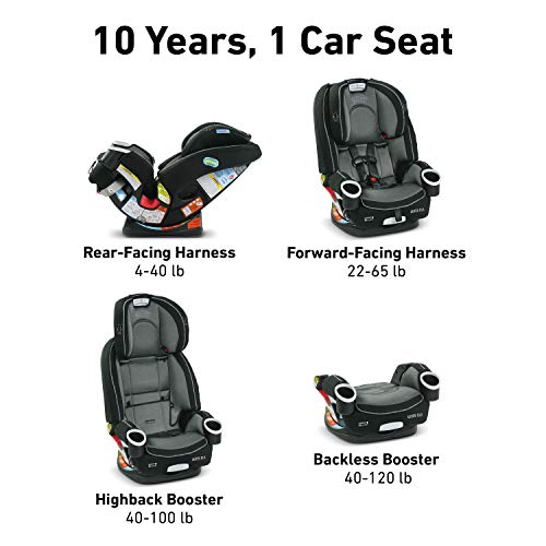 Graco 4Ever DLX 4 in 1 Car Seat, Infant to Toddler Car Seat, with 10 Years of Use, Fairmont