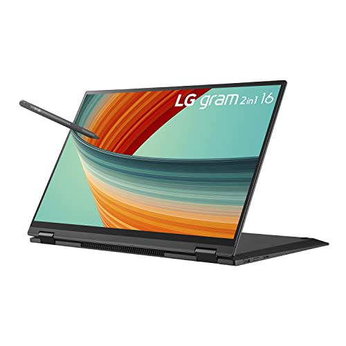 LG gram 2in1 16-Inch Lightweight Laptop 13th Gen Intel Core Processor i7-1360P Windows 11 Home 32GB RAM 1TB SSD - Black