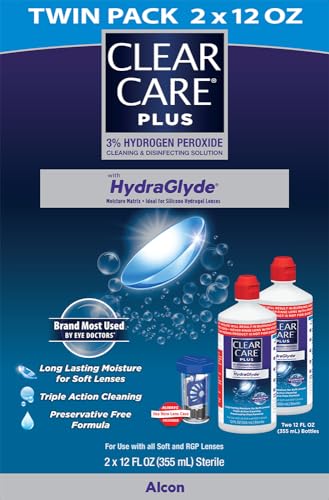 Clip coupon - Amazon Clear Care Plus Cleaning Solution with Lens Case, Twin Pack, Multi, 12 Oz, Pack of 2