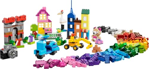 Amazon LEGO Classic Large Creative Brick Box 10698 Building Toy Set, Toy Storage Solution for Home or Classrooms, Interactive Building Toy for Kids, Boys, and Girls