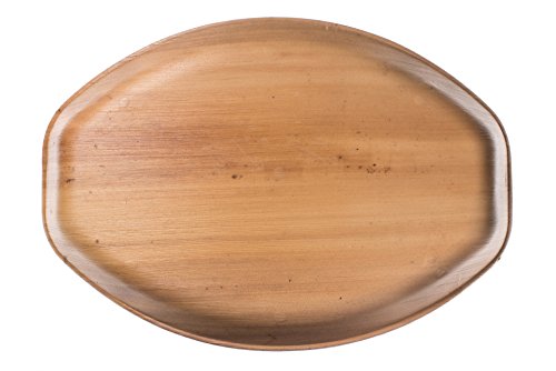 15" Oval Palm Leaf Serving Trays Platters - Pack of 5 - Disposable, Compostable, Natural, Tree Free, Sustainable, Eco-Friendly - Fancy Rustic Party Dinnerware and Utensils Like Wood, Bamboo