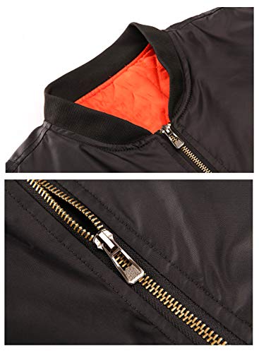 TACVASEN Men's Jackets-Windproof Bomber Jacket Full Zip Winter Warm Padded Coats Outwear