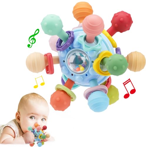 TOHIBEE Baby Montessori Sensory Toys for 0-6 6-12 Months, Food Grade Teething Toys for Babies 0 3 6 9 12 18 Months, Newborn Infant Learning Developmental Toys Gifts for 1 2 Year Old Boys Girls