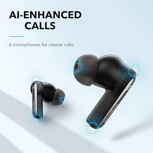 Soundcore Life P3i Hybrid Active Noise Cancelling Bluetooth Wireless Earbuds Black