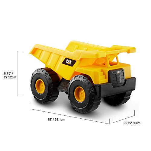 CatToysOfficial CAT Construction Tough Rigs 15" Dump Truck & Excavator Set Toys 2 Pack Ages 3+ Kid Powered Caterpillar Vehicle Set Indoor or Ourdor Play No Batteries Required