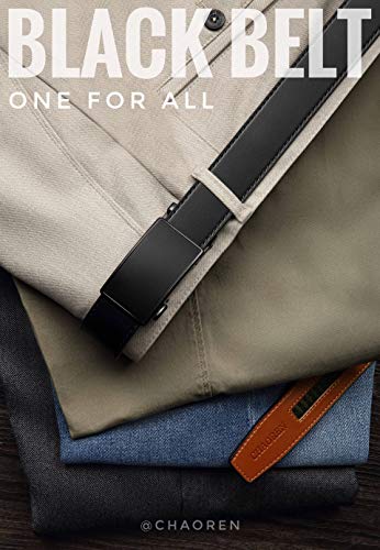 CHAOREN Ratchet Belt for men - Mens Belts Leather 1 3/8" for Dress Pants - Micro Adjustable Belt Fit Everywhere