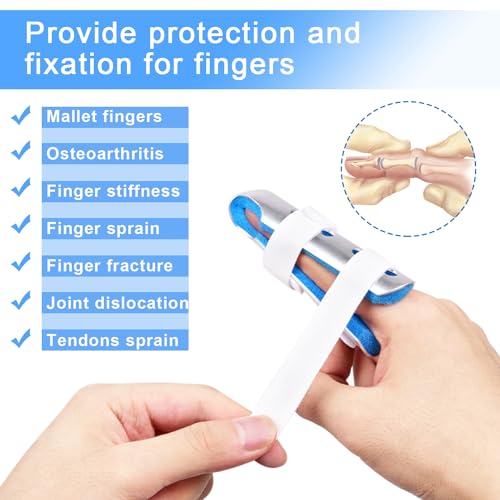 Amazon Finger Splint, 2pcs Finger Support Brace for Arthritis Knuckle Immobilizationm, Middle Size