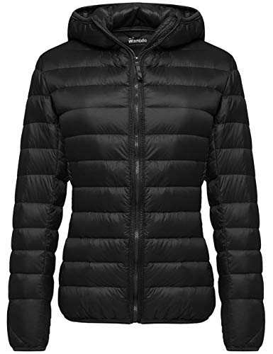 Wantdo Women's Hooded Packable Ultra Light Weight Short Down Jacket