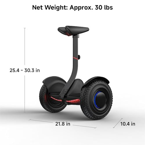 Segway Ninebot S/S MAX/S2 Smart Self-Balancing Scooter - Powerful Motor, 10/11.2/12.4 mph, Hoverboard w/t LED Light, Compatible with Gokart Kit, UL-2271 2272 Certified