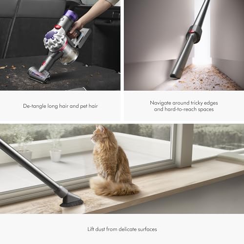 Amazon Dyson V8 Plus Cordless Vacuum, Silver/Nickel