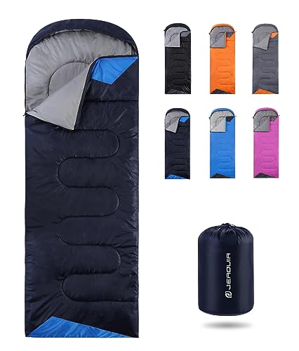 Sleeping Bags for Adults Backpacking Lightweight Waterproof- Cold Weather Sleeping Bag for Girls Boys Mens for Warm Camping Hiking Outdoor Travel Hunting with Compression Bags