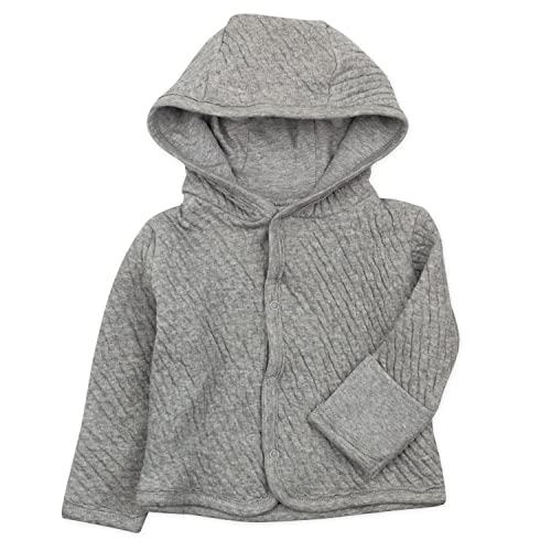 HonestBaby Snap-Front Hooded Jackets, Side-Snap Top, Hoodies in Cozy 100% Organic Cotton Infant Baby Boys, Girls, Unisex