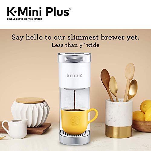 Keurig K-Mini Plus Single Serve K-Cup Pod Coffee Maker, Matte White