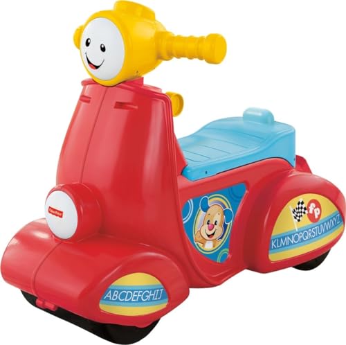 Fisher-Price Baby Learning Toy Laugh & Learn Smart Stages Scooter Ride-On with Music for Developmental Play Toddlers Ages 1+ Years