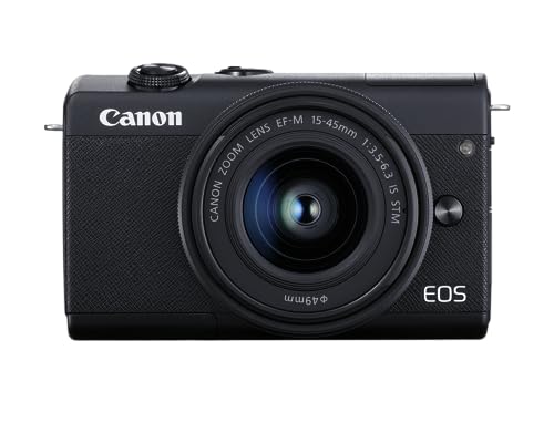 Canon EOS M200 Compact Mirrorless Digital Vlogging Camera with EF-M 15-45mm Lens, Vertical 4K Video Support, 3.0-inch Touch Panel LCD, Built-in Wi-Fi, and Bluetooth Technology, Black