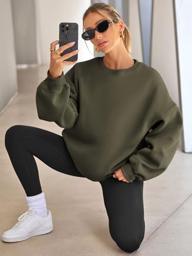 EFAN Womens Oversized Sweatshirts Hoodies Fleece Crew Neck Pullover Sweaters Casual Comfy Fall Fashion Outfits Clothes 2023