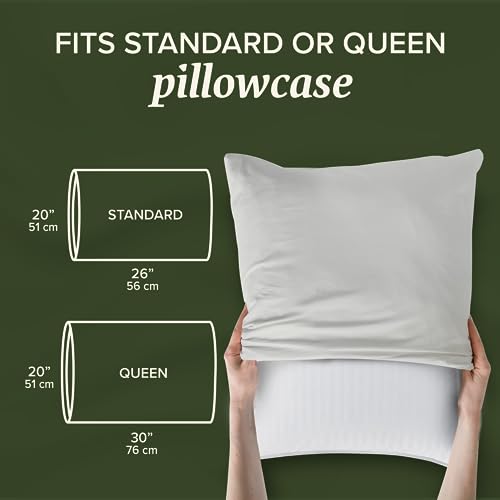 Beckham Hotel Collection Bed Pillows Standard / Queen Size Set of 2 - Down Alternative Bedding Gel Cooling Pillow for Back, Stomach or Side Sleepers