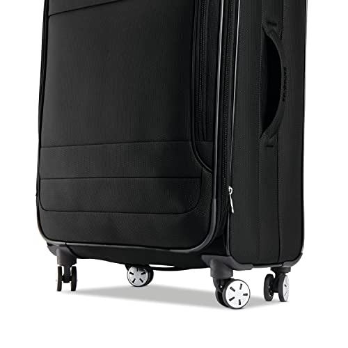 Samsonite Aspire DLX Softside Expandable Luggage with Spinners 2PC SET (Carry-on/Medium), Black, 2PC SET (Carry-on/Medium)